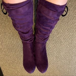 Purple Calf high boots